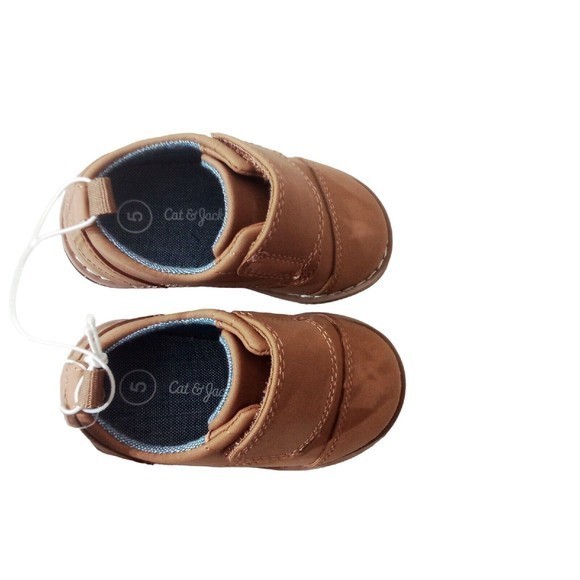 Kids Cat And Jack Loafer Slip-on Shoes Size 5 Adonis Brown New With Tags - Picture 6 of 16